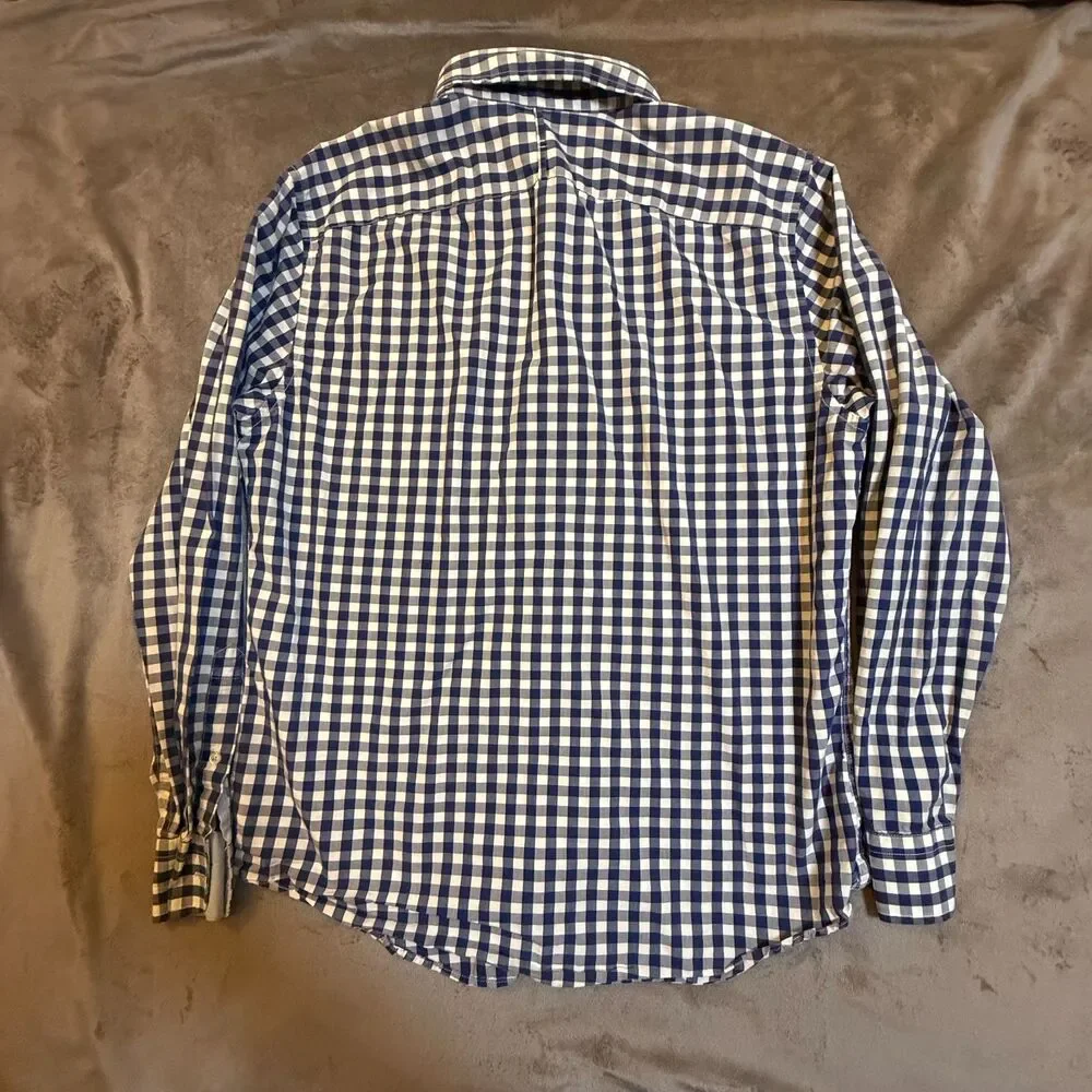 Banana Republic blue Luxe Stretch Poplin button up shirt - Size L - 0381